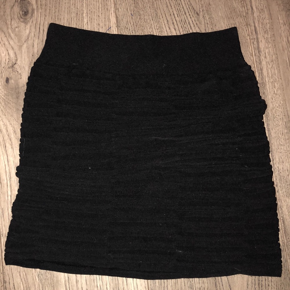 Black mini skirt